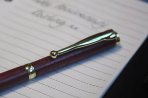 (22) - Purple Heart Twist Style Fancy Slimline Pen